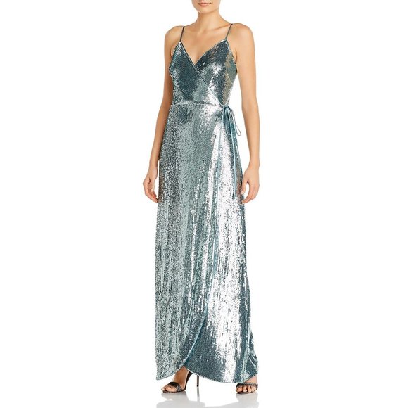 Aidan Mattox Dresses & Skirts - Aidan by Aidan Mattox Sequined Wrap Dress Size 6